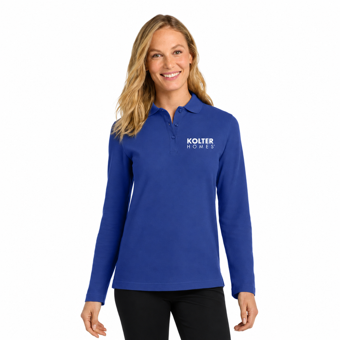 Port Authority Ladies Silk Touch Long Sleeve Polo