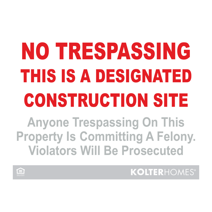 No Tresspassing 12x16 Outdoor Sticker