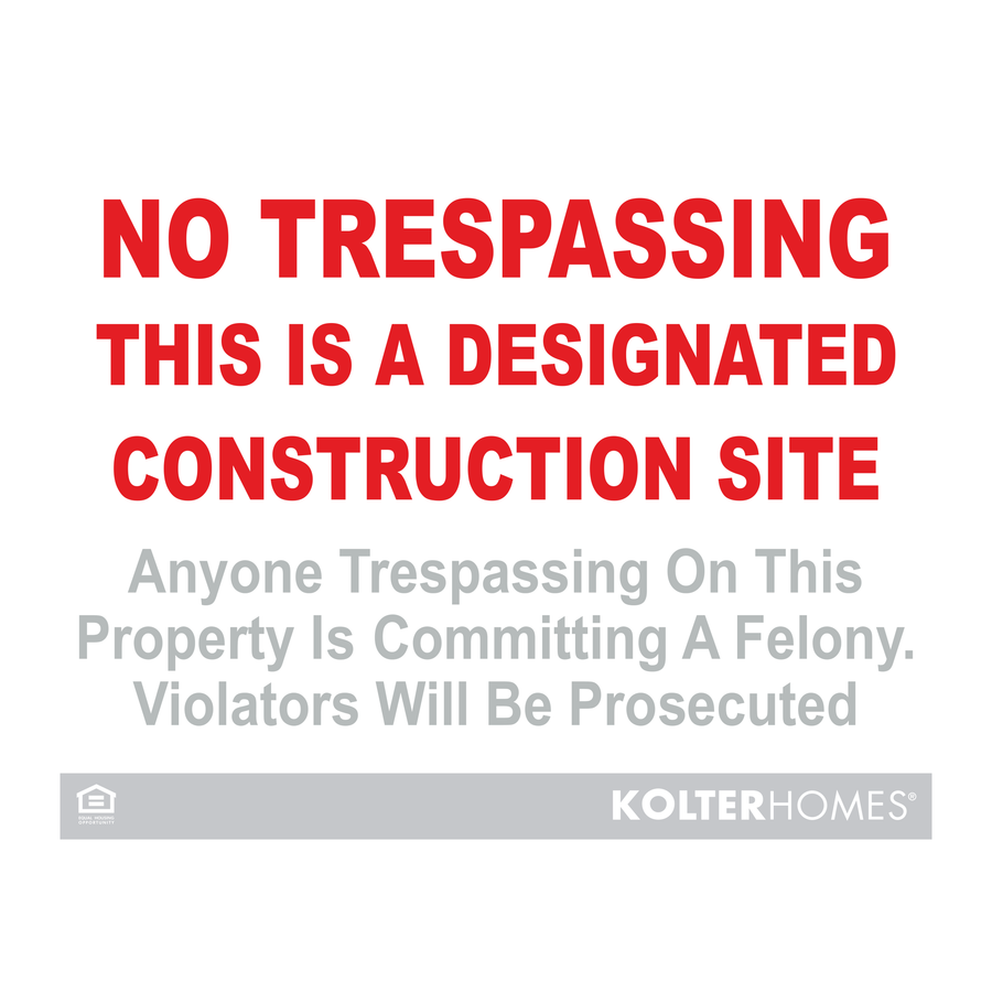 No Tresspassing 12x16 Outdoor Sticker